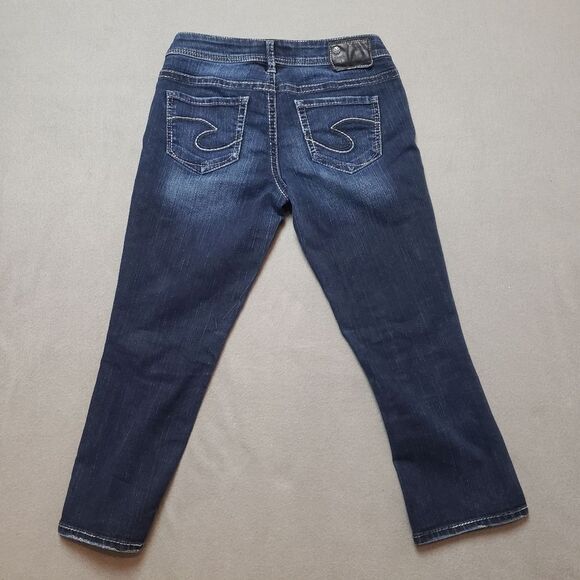 Silver Aiko Kick Flare Capri / Crop / Shorts / jeans size 27 - Picture 2 of 11